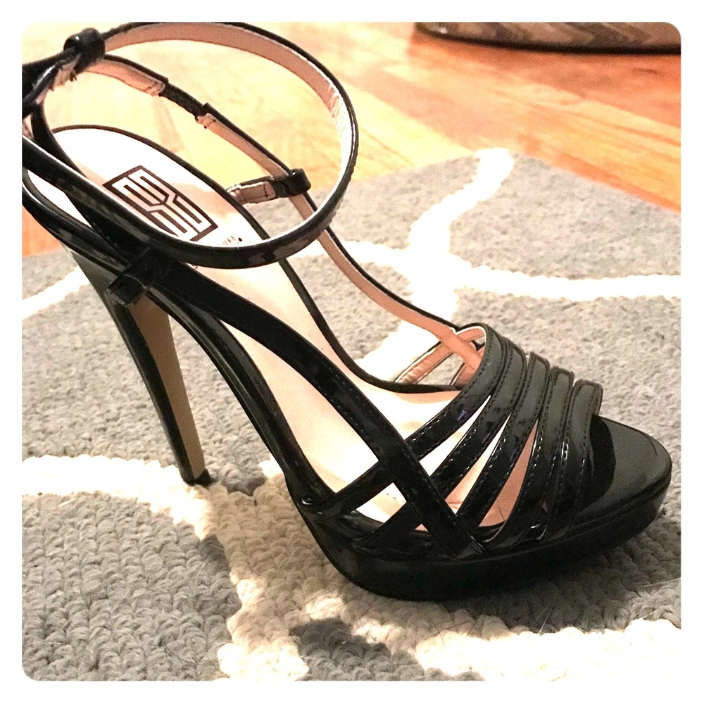 Size 5.5 black strappy heels